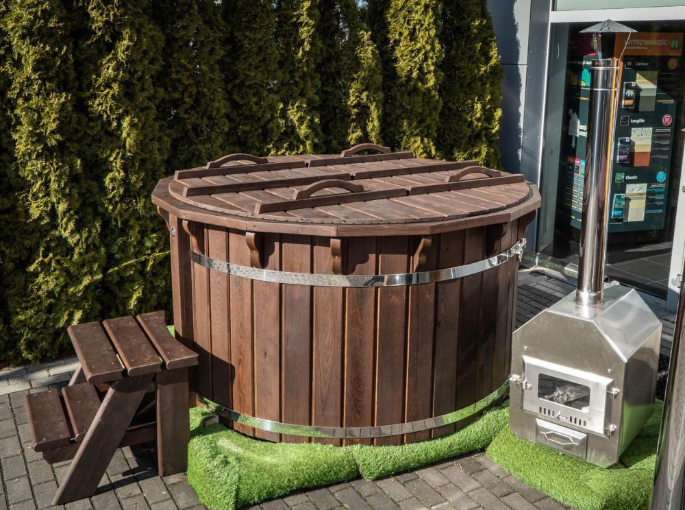 houten hottub in siberische lariks